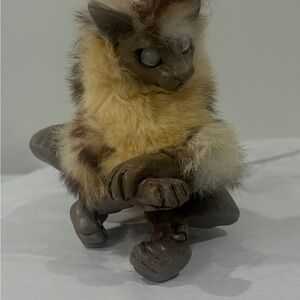 Whimsical OOAK fantasy fairy art doll pet creature handmade puppet moving    Cat